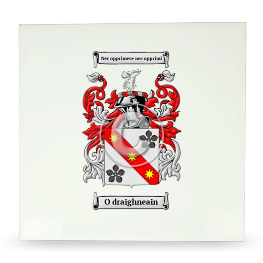 O draighneain Large Ceramic Tile with Coat of Arms